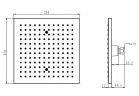 Horní sprcha 1-funkční čtvercová Omnires Ocean 25x25, chrom 