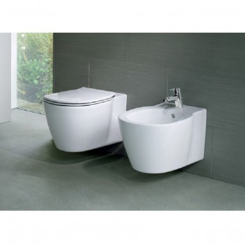 Závěsné wc WC Ideal Standard 36,5x54 cm Connect Rimles Aquablade bílá- sanitbuy.pl