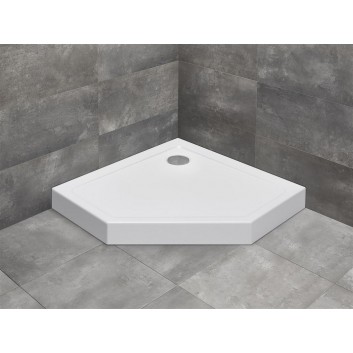 Pięciokątny sprchová vanička s panelem akrylátový 90x90cm Radaway Doros PT Compact- sanitbuy.pl