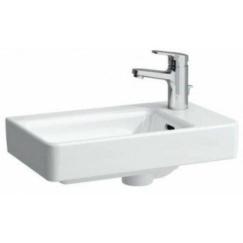 Umyvadlo nástěnná 48x28cm s otvorem pro baterii z pravé strány stronie, bílá Laufen Pro S- sanitbuy.pl