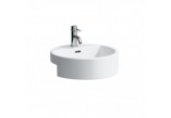 Polozápustné umyvadlo śr. 460 mm s otvorem na baterie bílá Laufen LIVING CITY