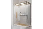 Sprchový kout Novellini Nexis 1 100x80x234 cm levá se stropem, saunou a horní sprchou - povrchová úprava bílá