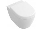 Mísa Villeroy&Boch Subway 2.0, závěsná, 35,5x48 cm, bez rantu, odtok vodorovný, Weiss Alpin CeramicPlus